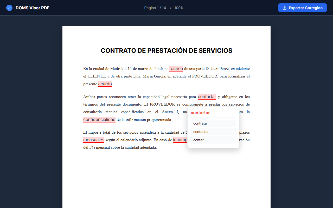 DOMS Visor PDF integrado